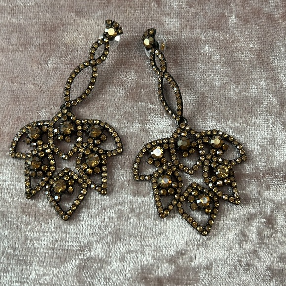 J Crew dangle faux crystal earrings - Picture 2 of 2